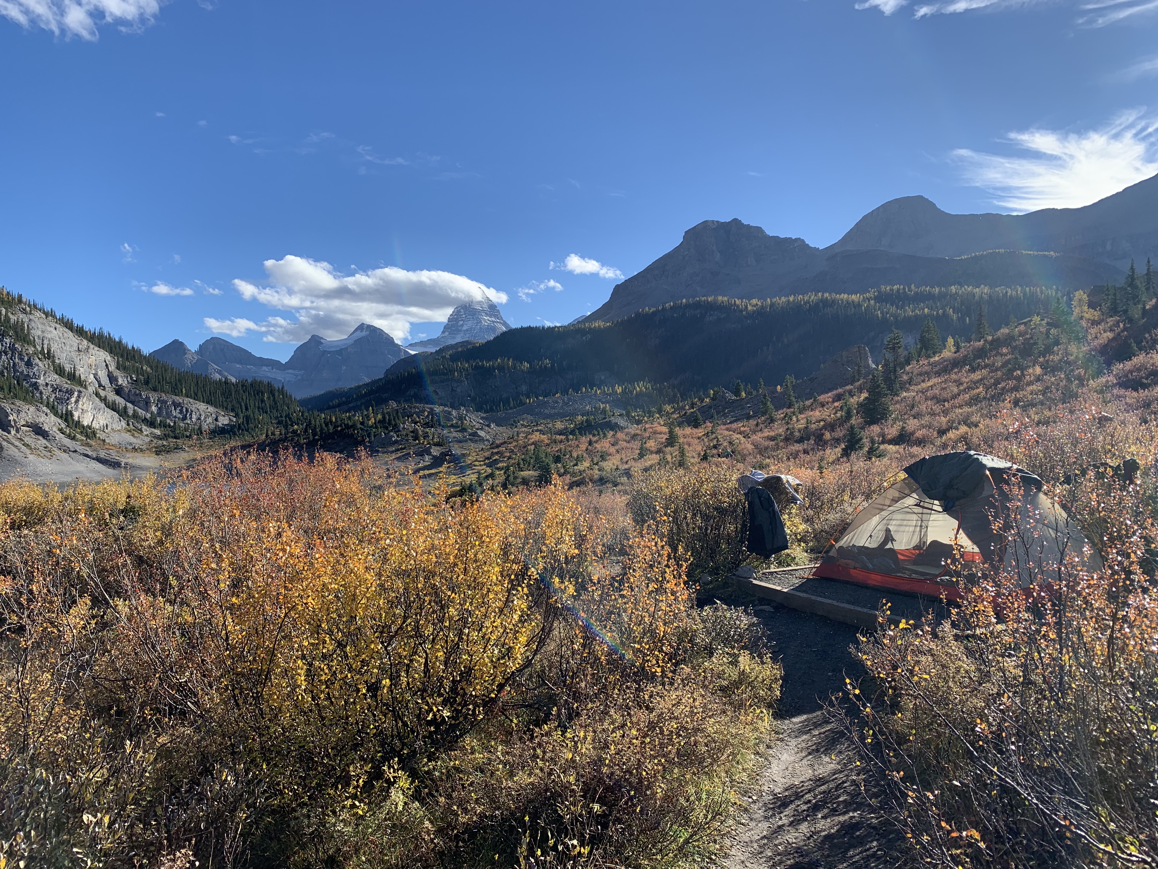 Our camp spot at Og Lake