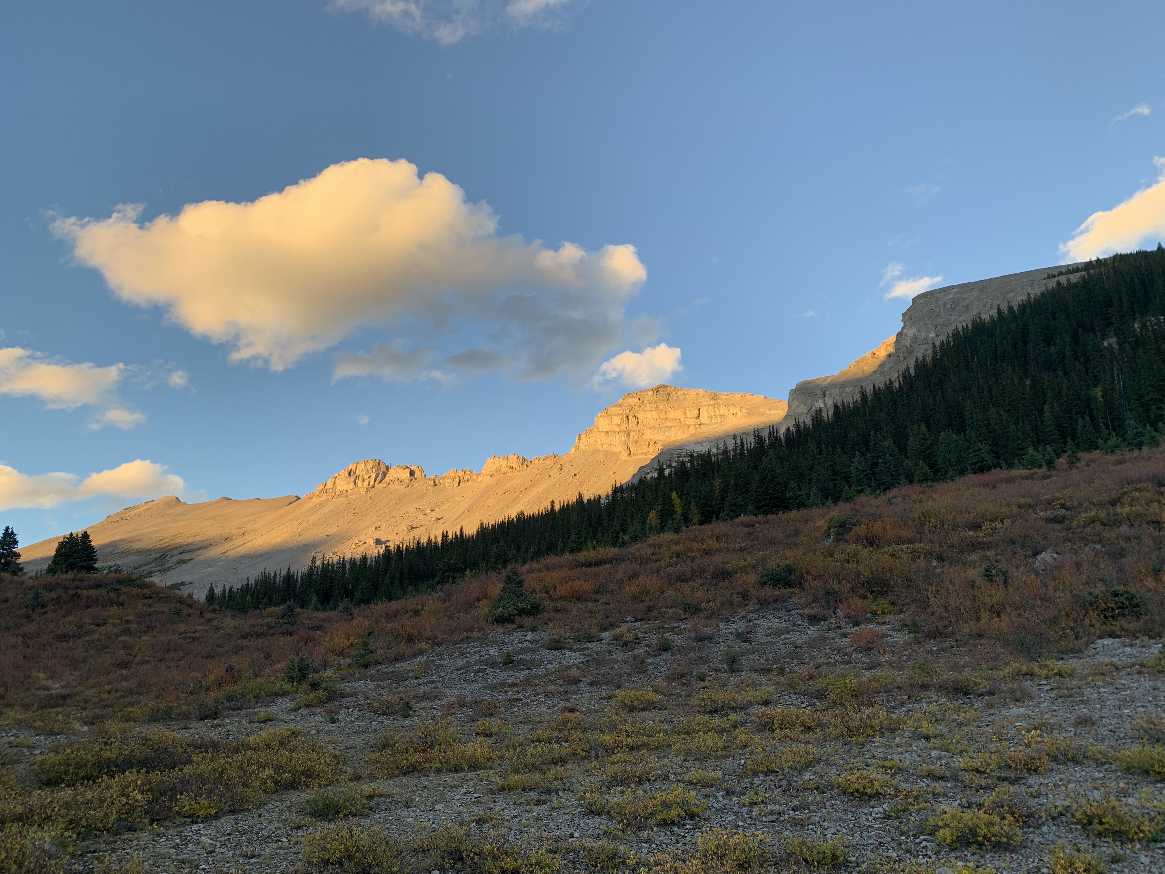 Sunset light on Windy Ridge