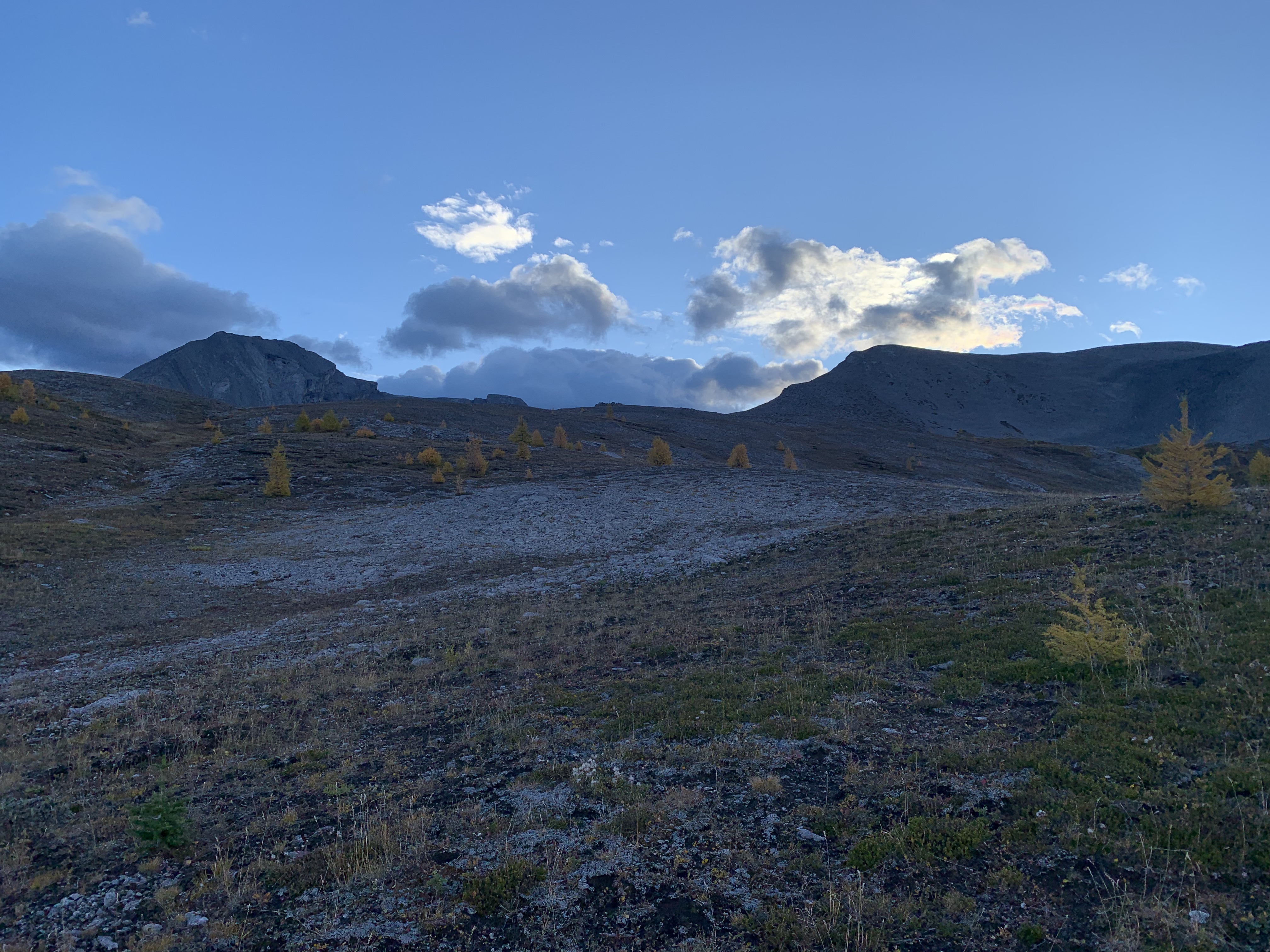 Hiking up Cave Mountain