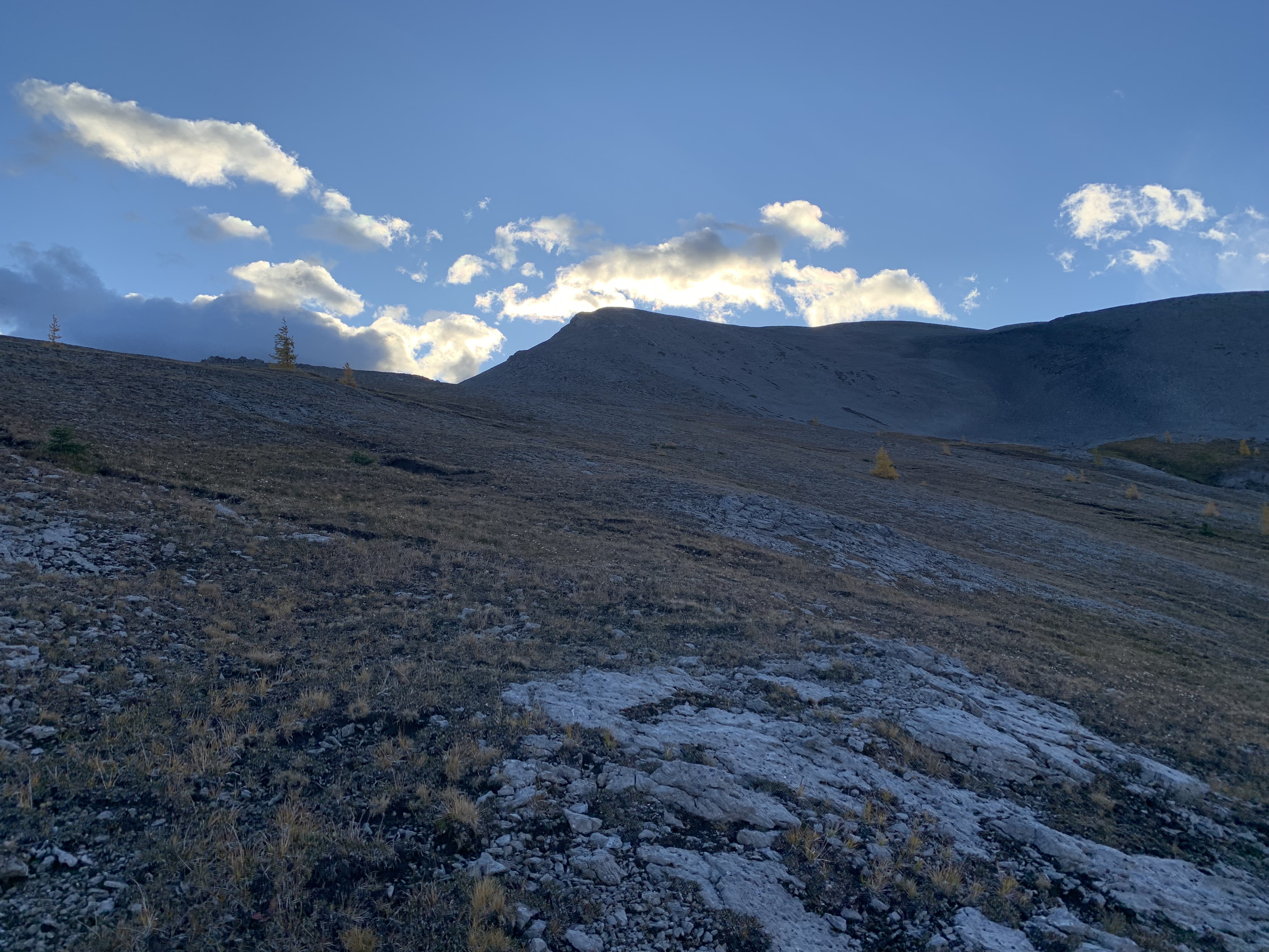 Hiking up Cave Mountain