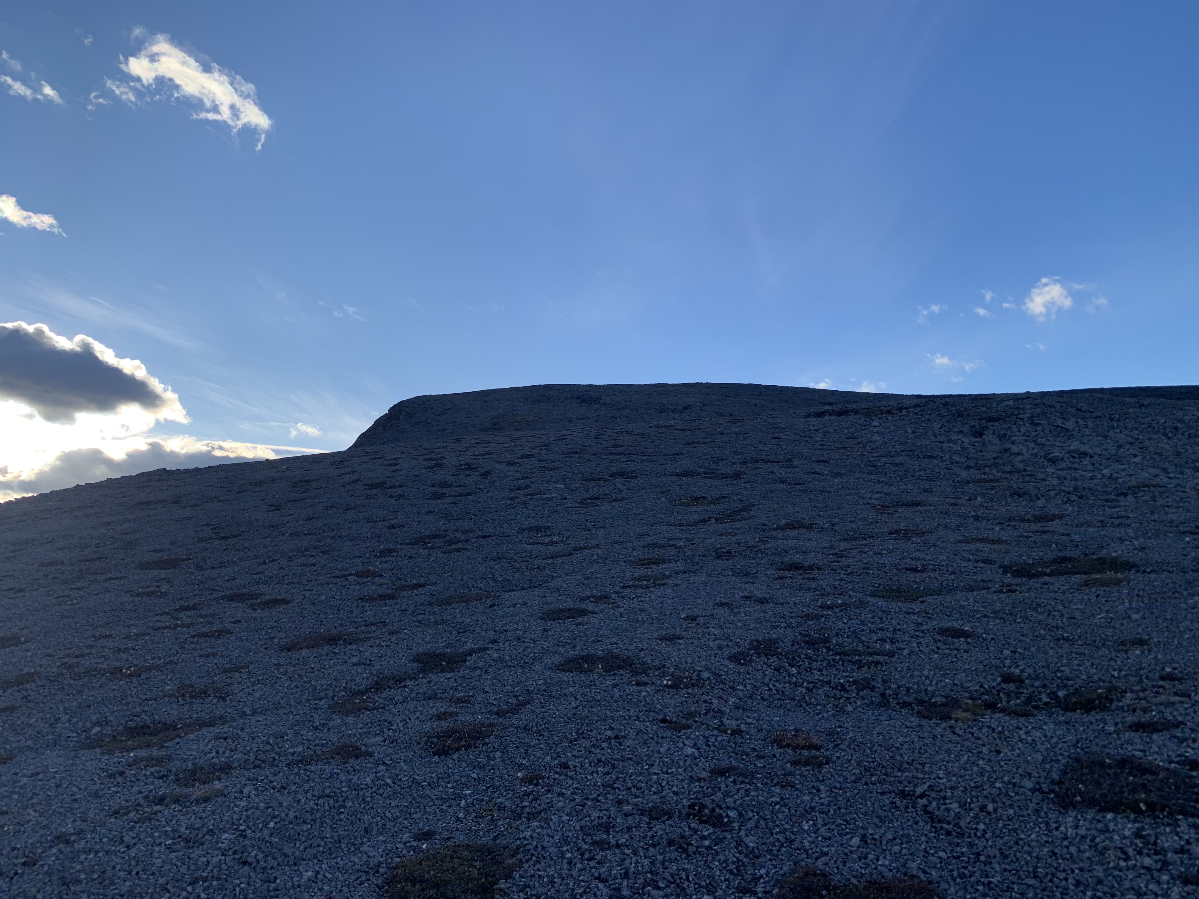 Hiking up Cave Mountain