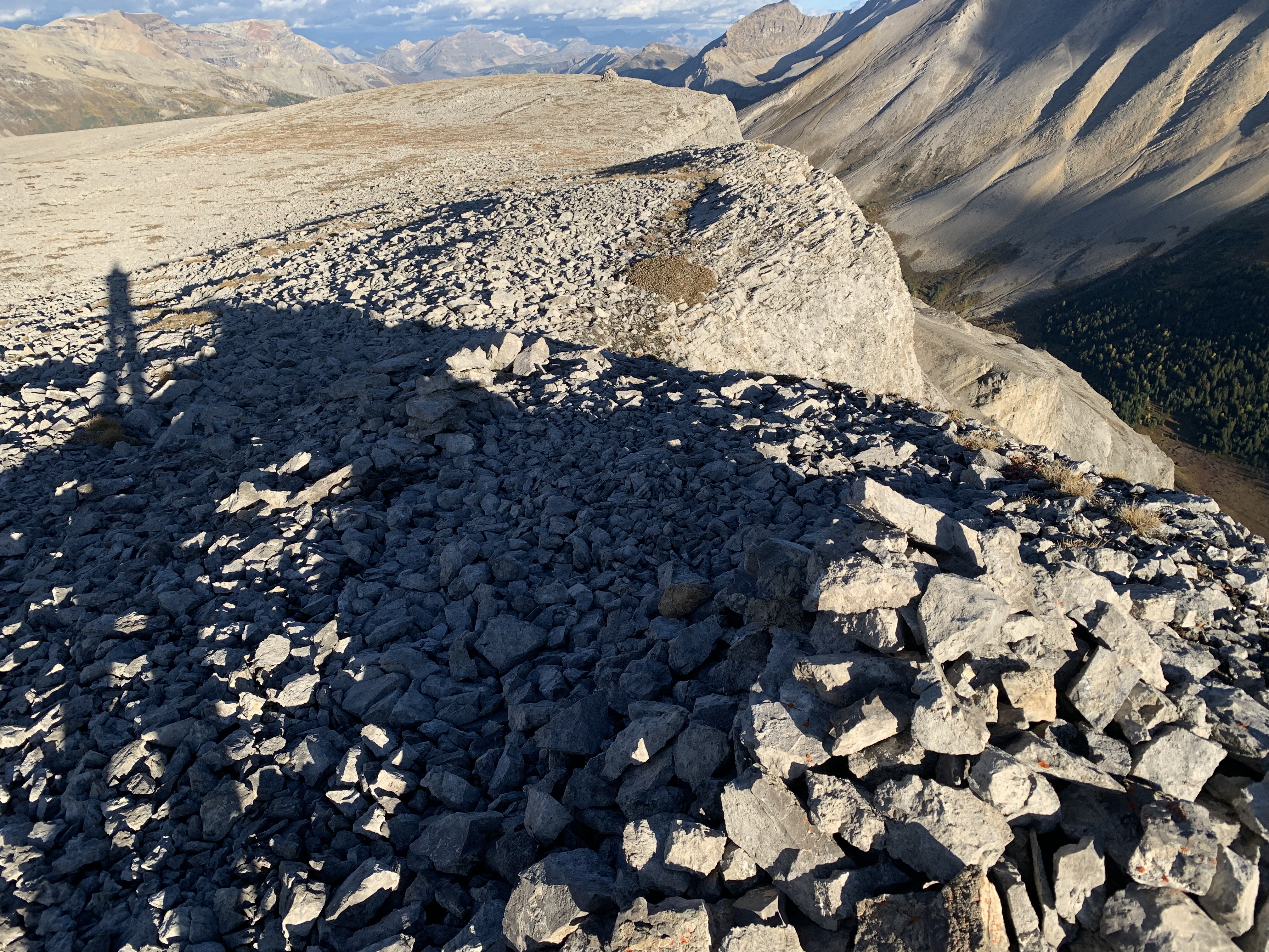 Looking back at the false summit of Cave Mountain