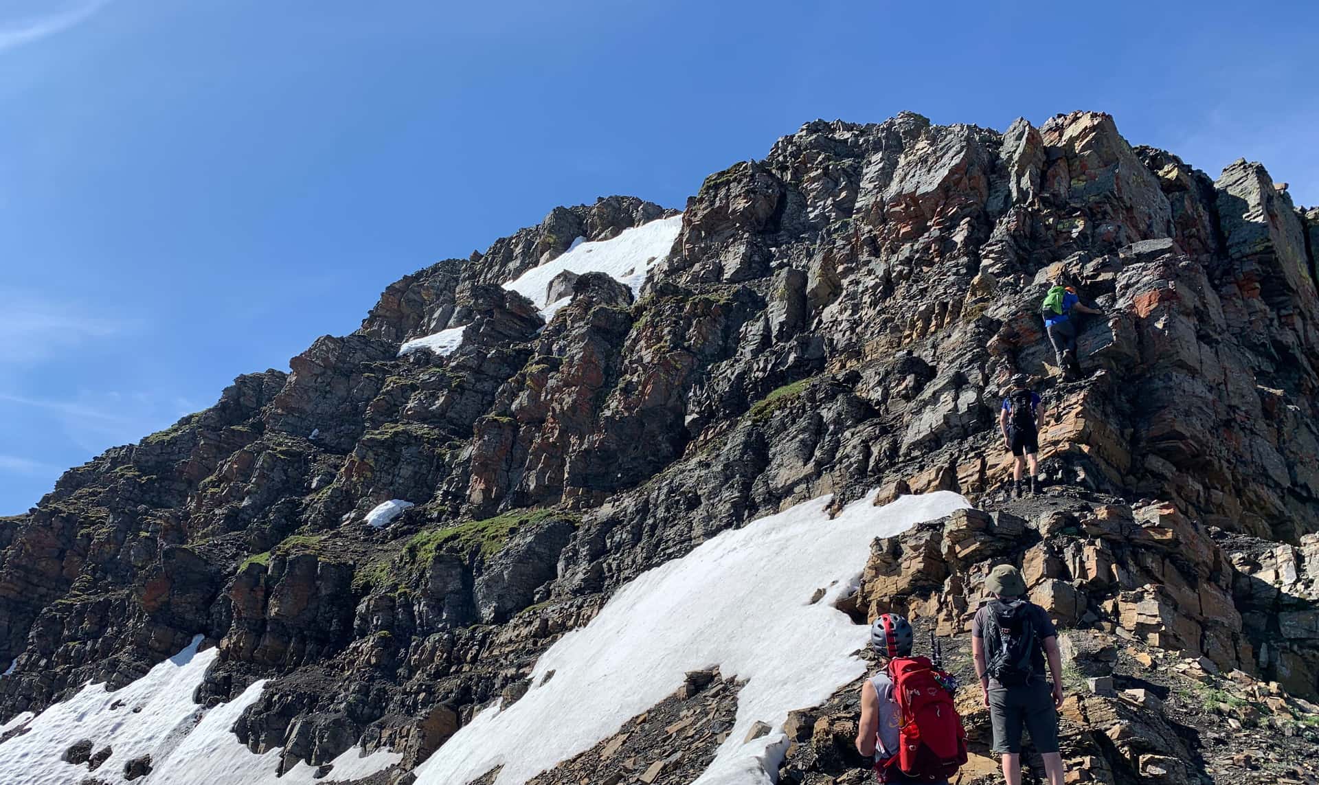 Ezra on a tricky section of Mt Collembola