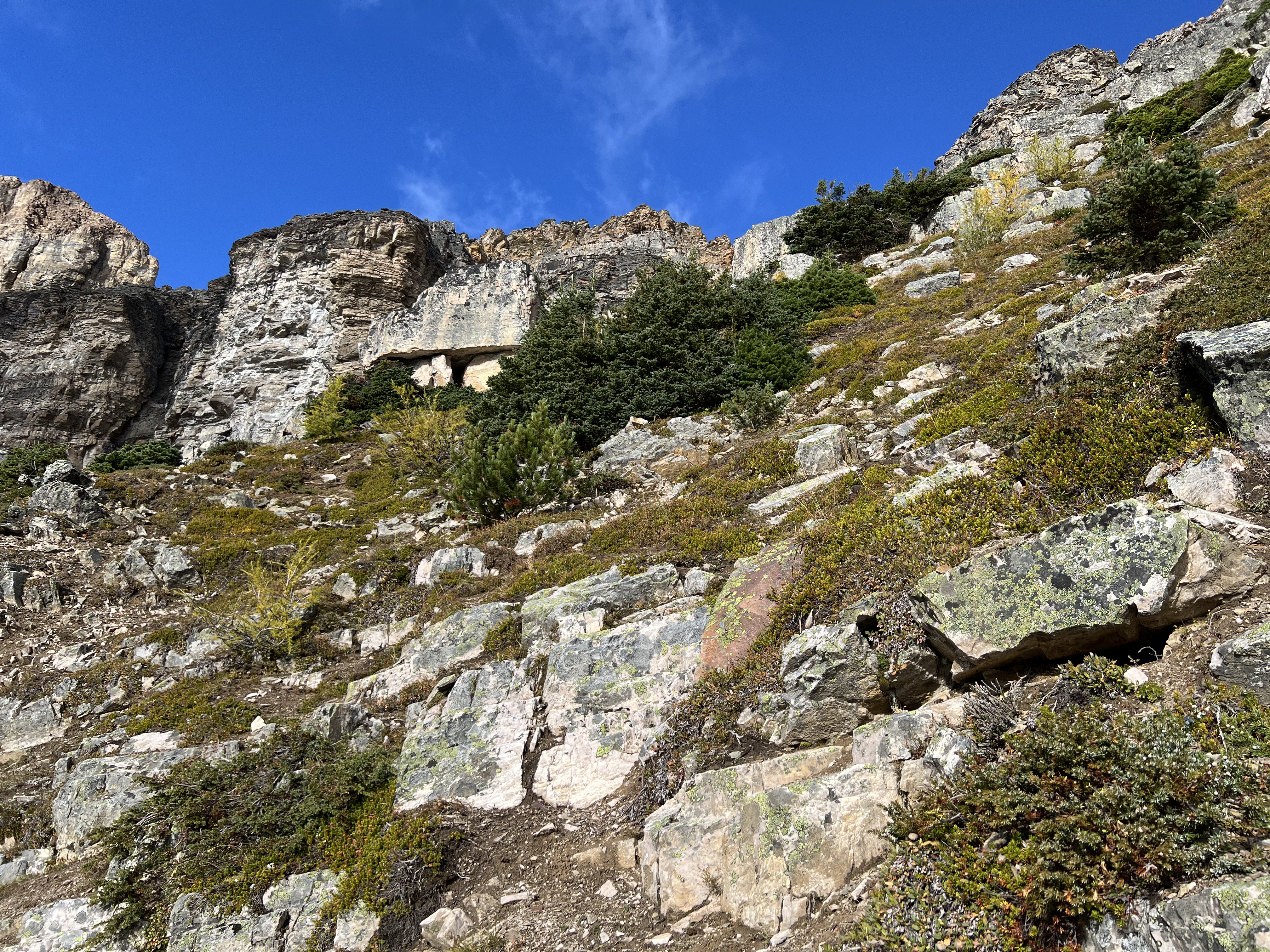 Hiking terrain on Sunburst Peak