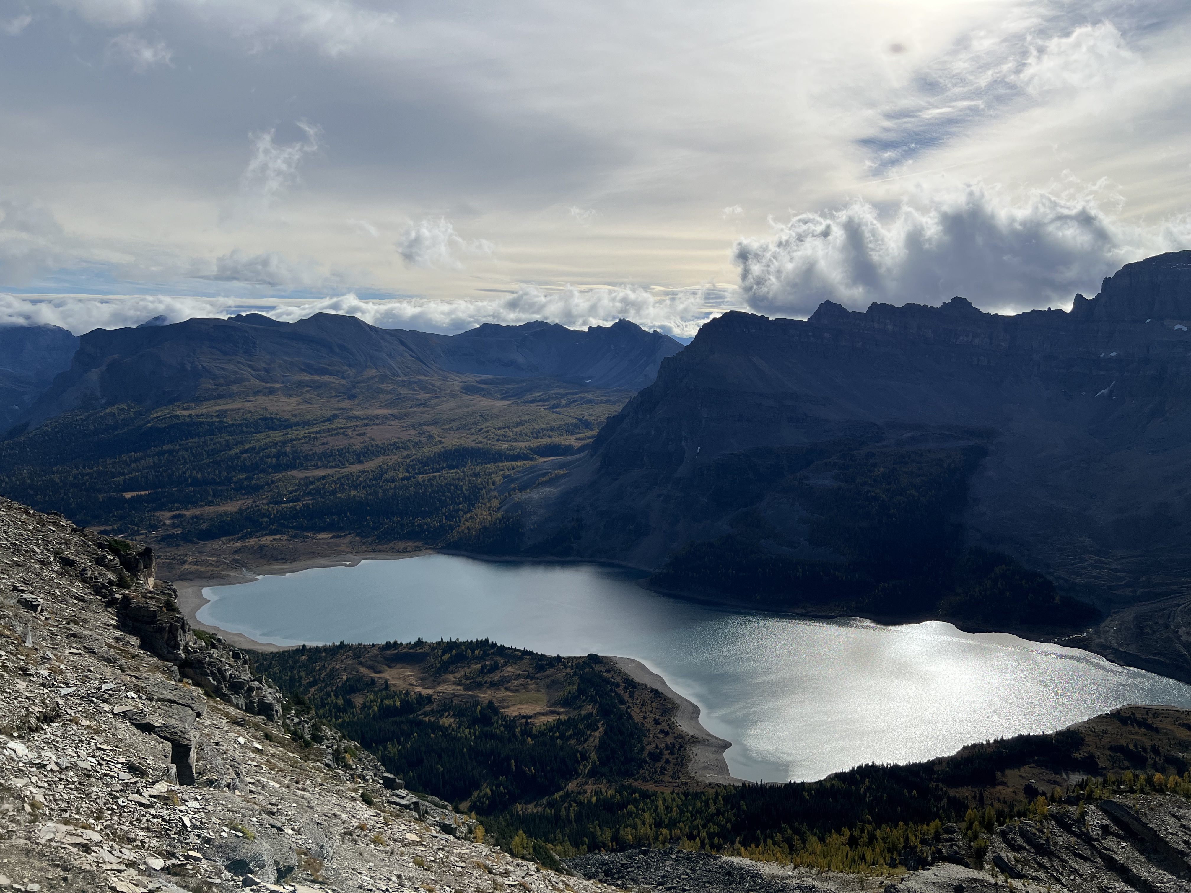 Lake Magog from Sunburst Peak