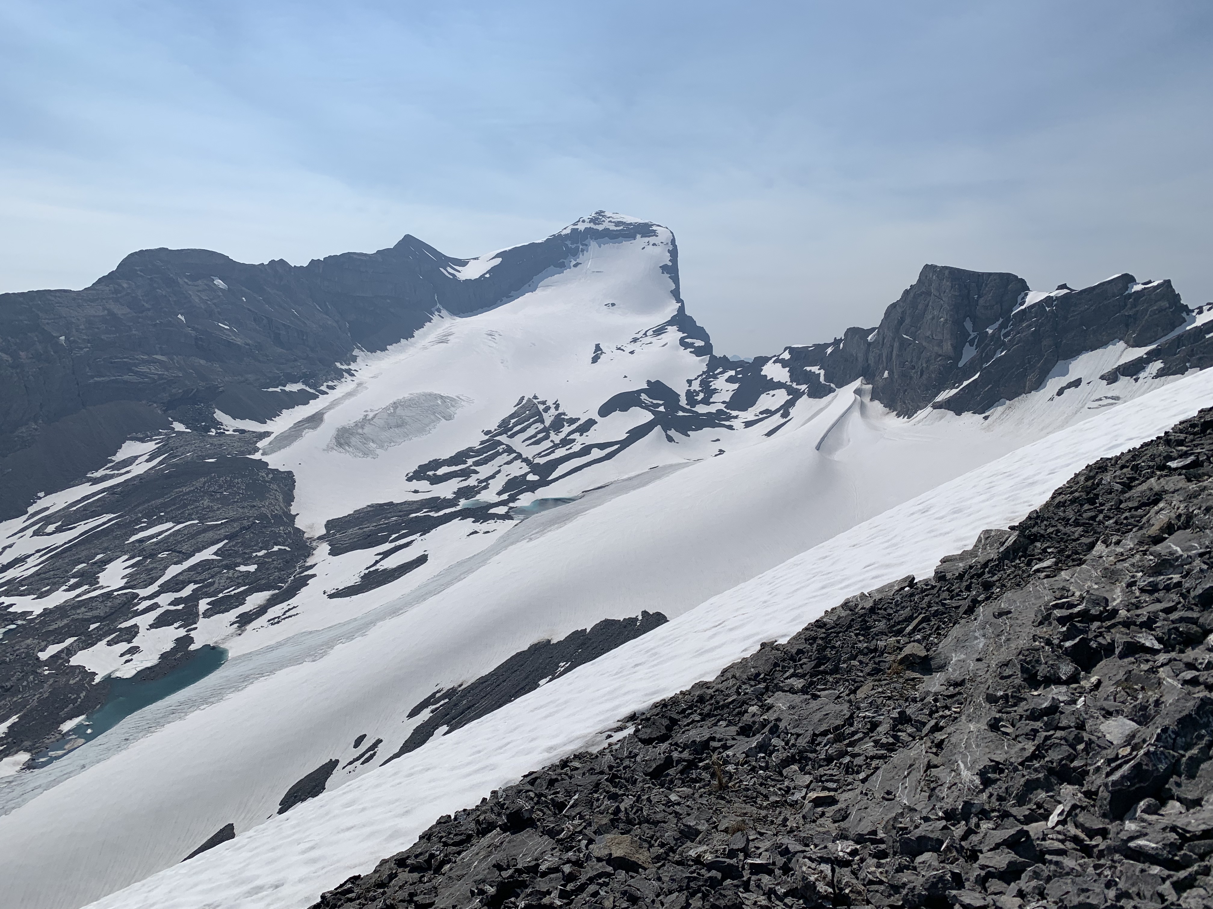 Looking at the face of Mount Joffre