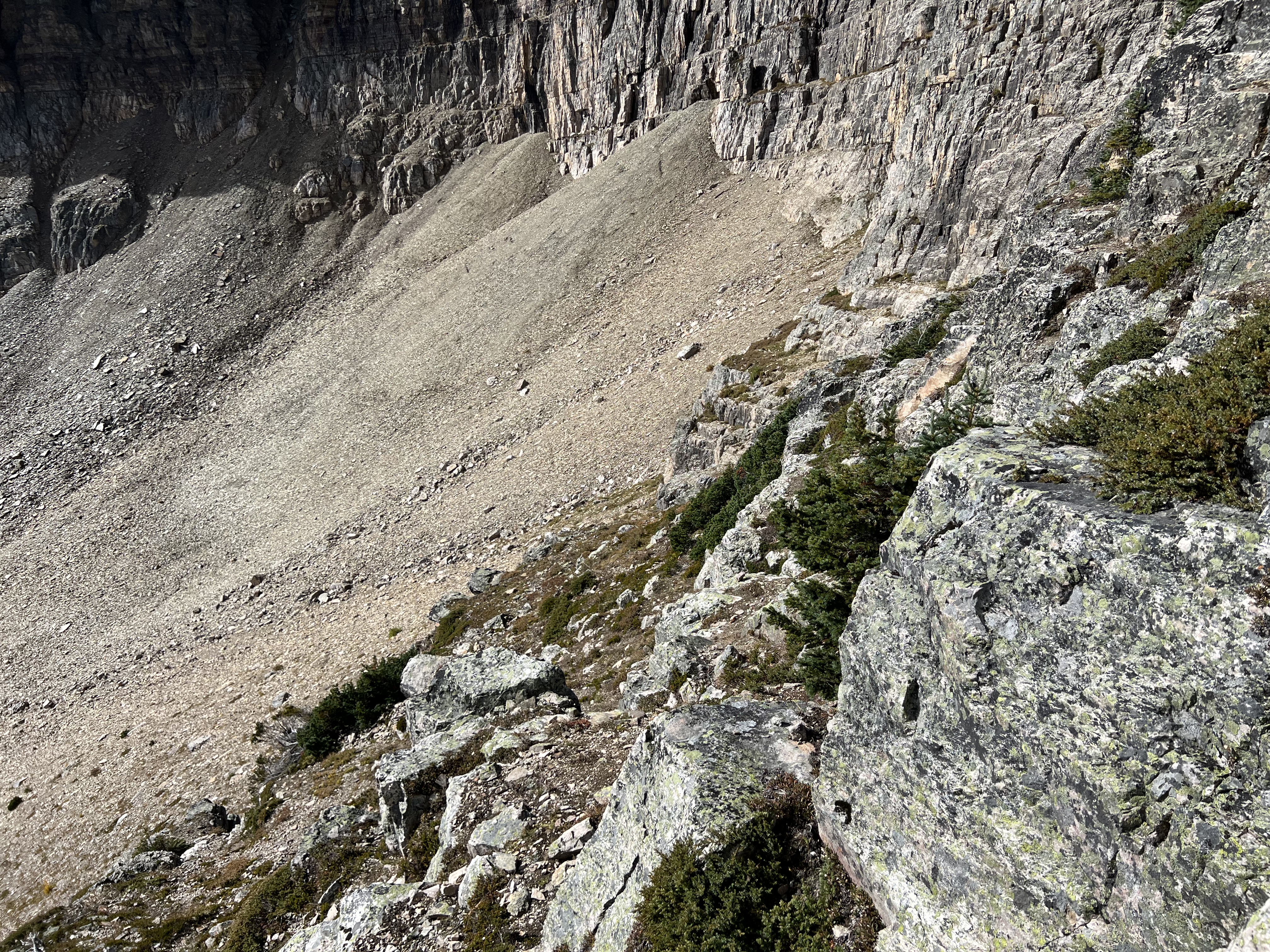 The wrong ledge on Sunburst Peak