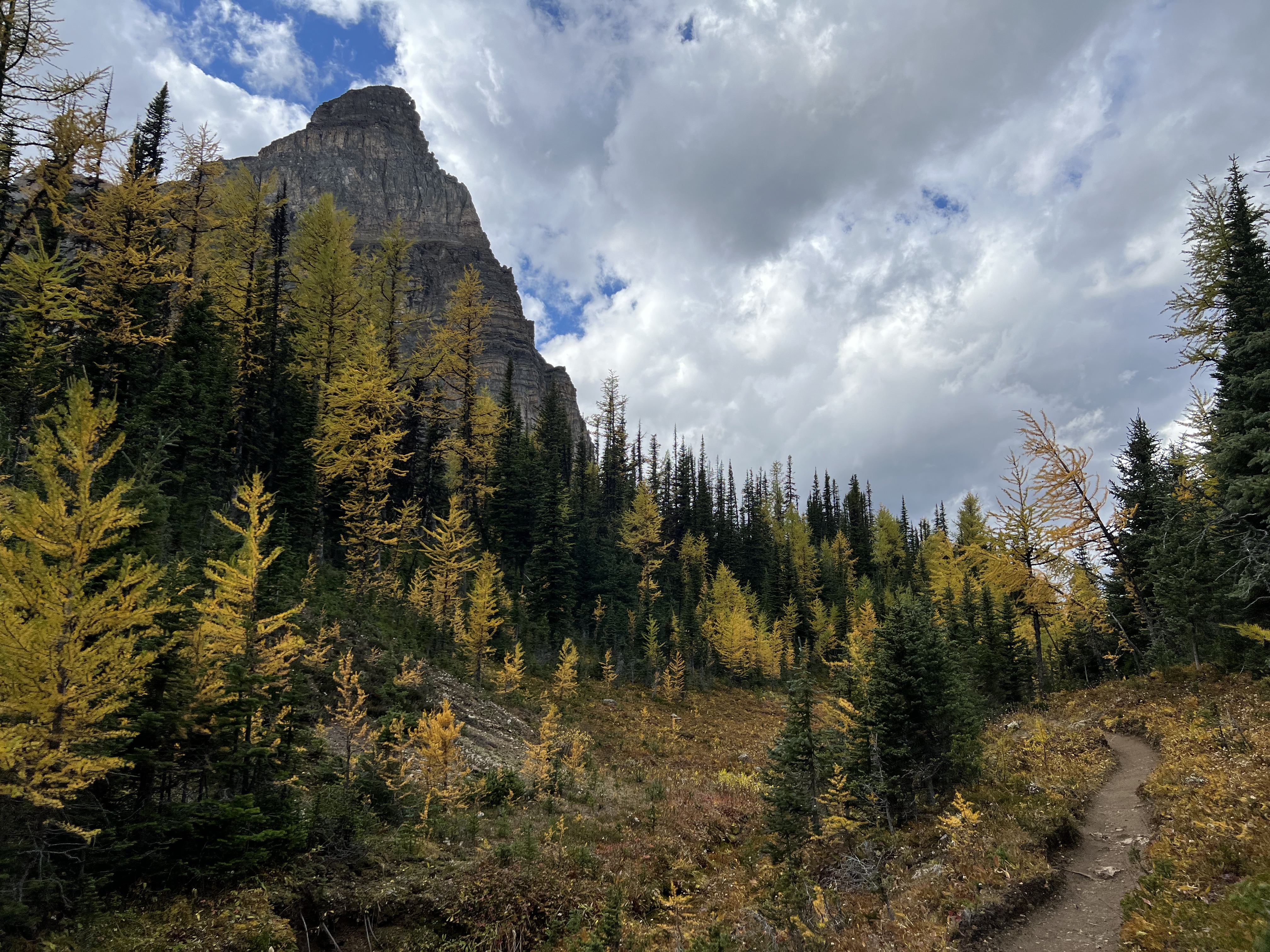 Hiking to Sunburst Lake en route to The Nublet