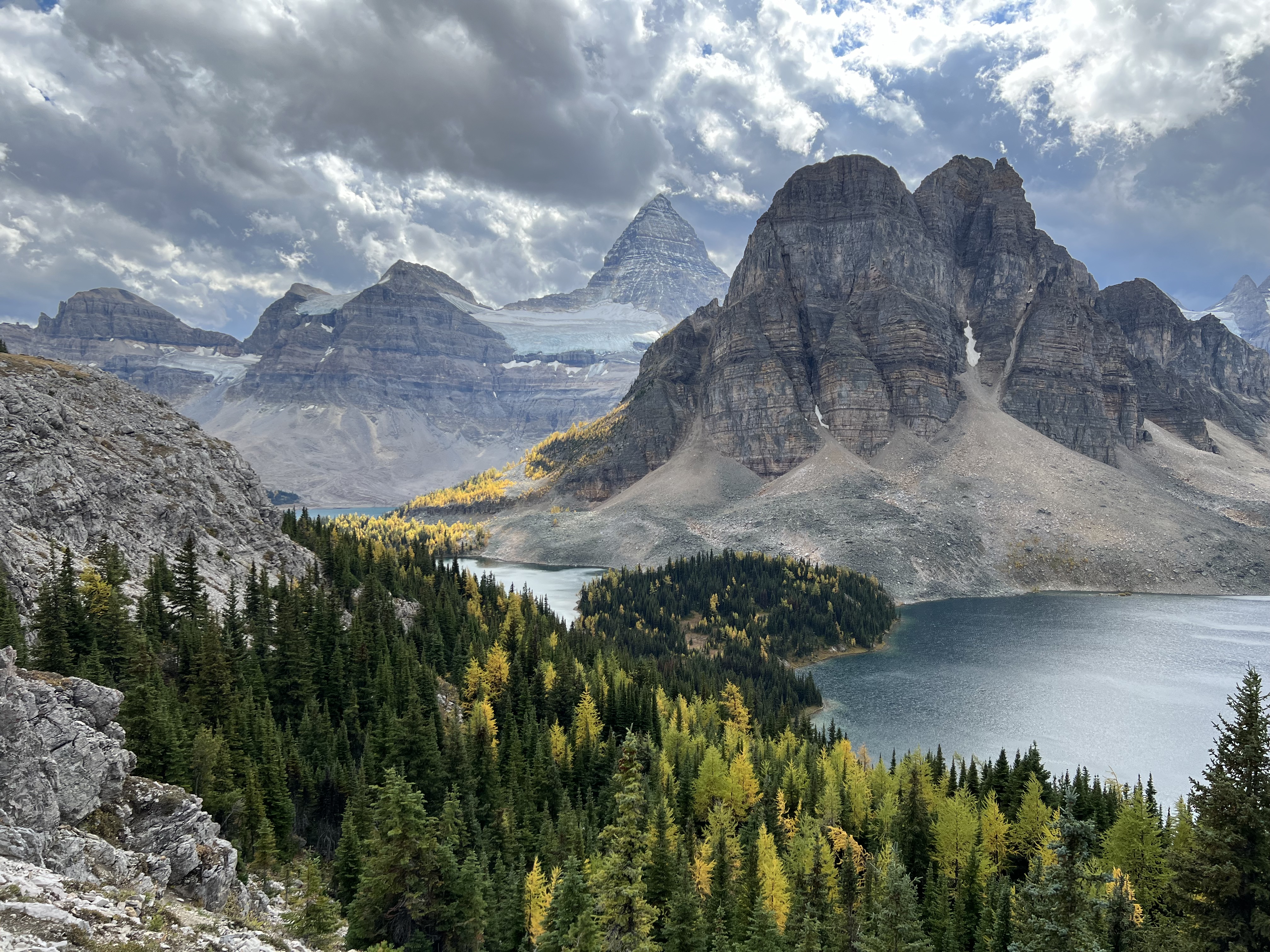 Mount Assiniboine and Sunburst Peak from near The Niblet