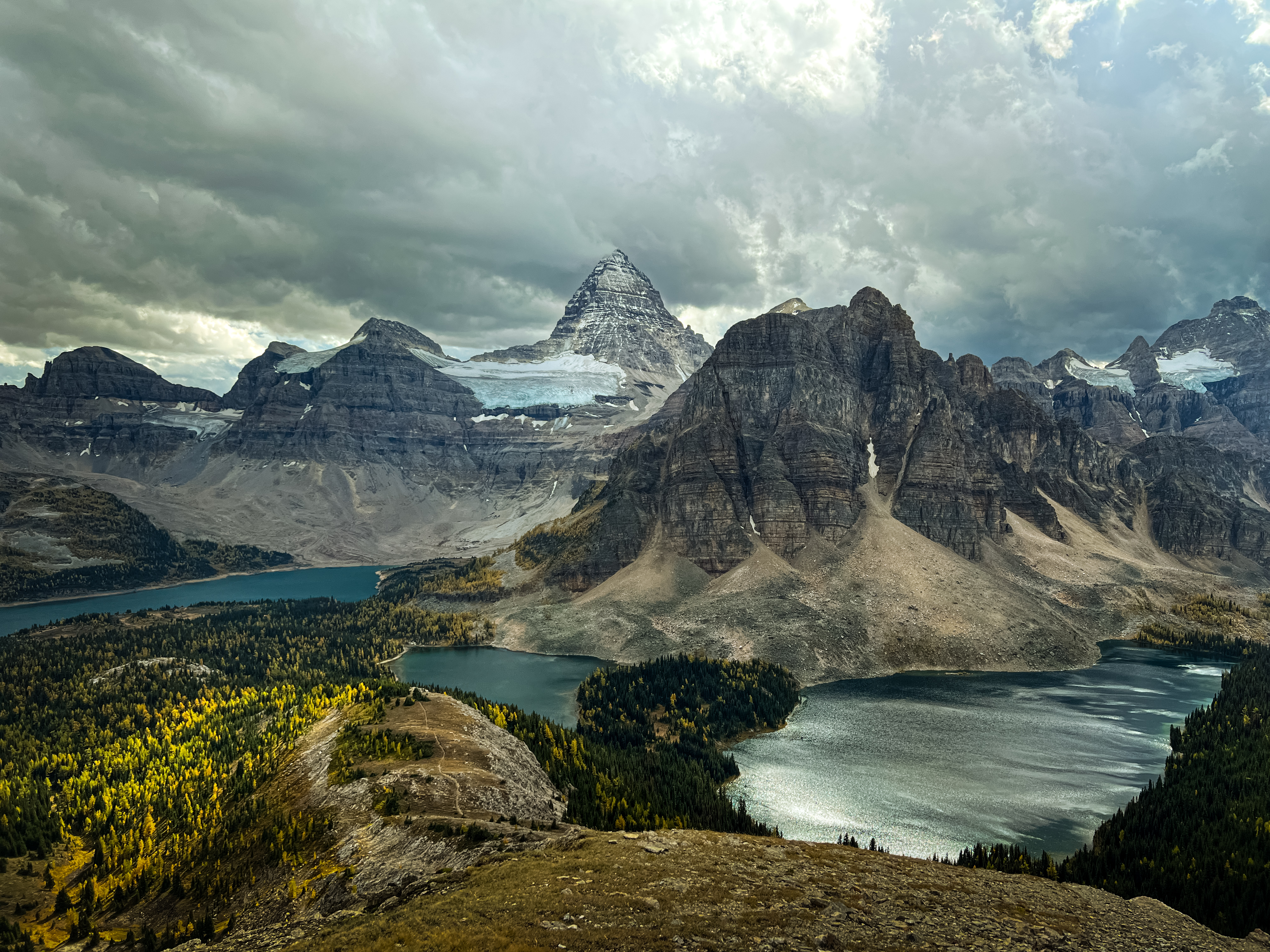 Edited phot of Mount Assiniboine from The Nublet