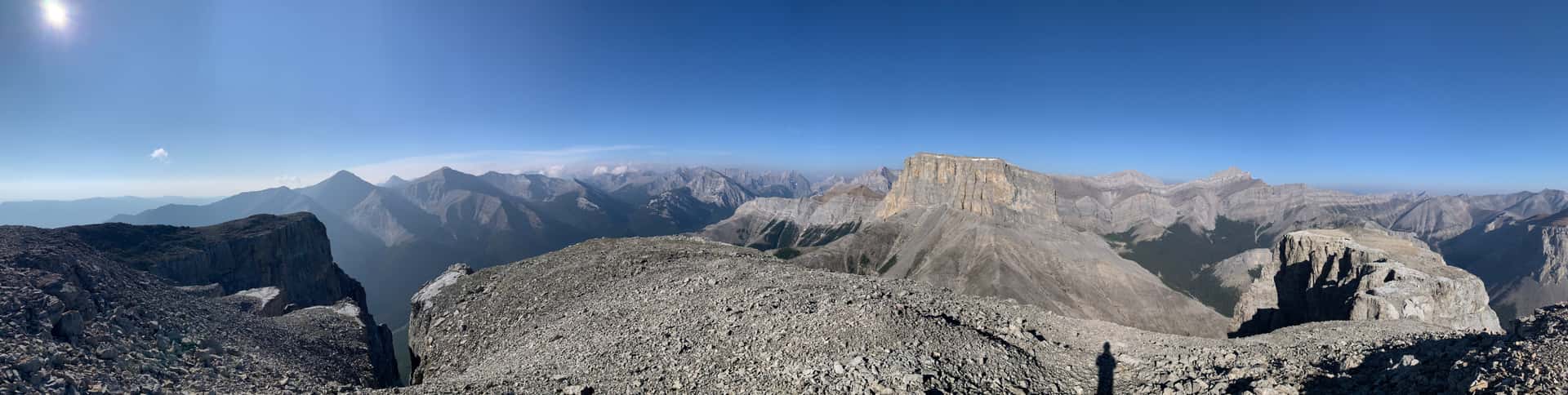 Summit Pano from Mount Remus looking the other way. The summit plateau looks funny in this.