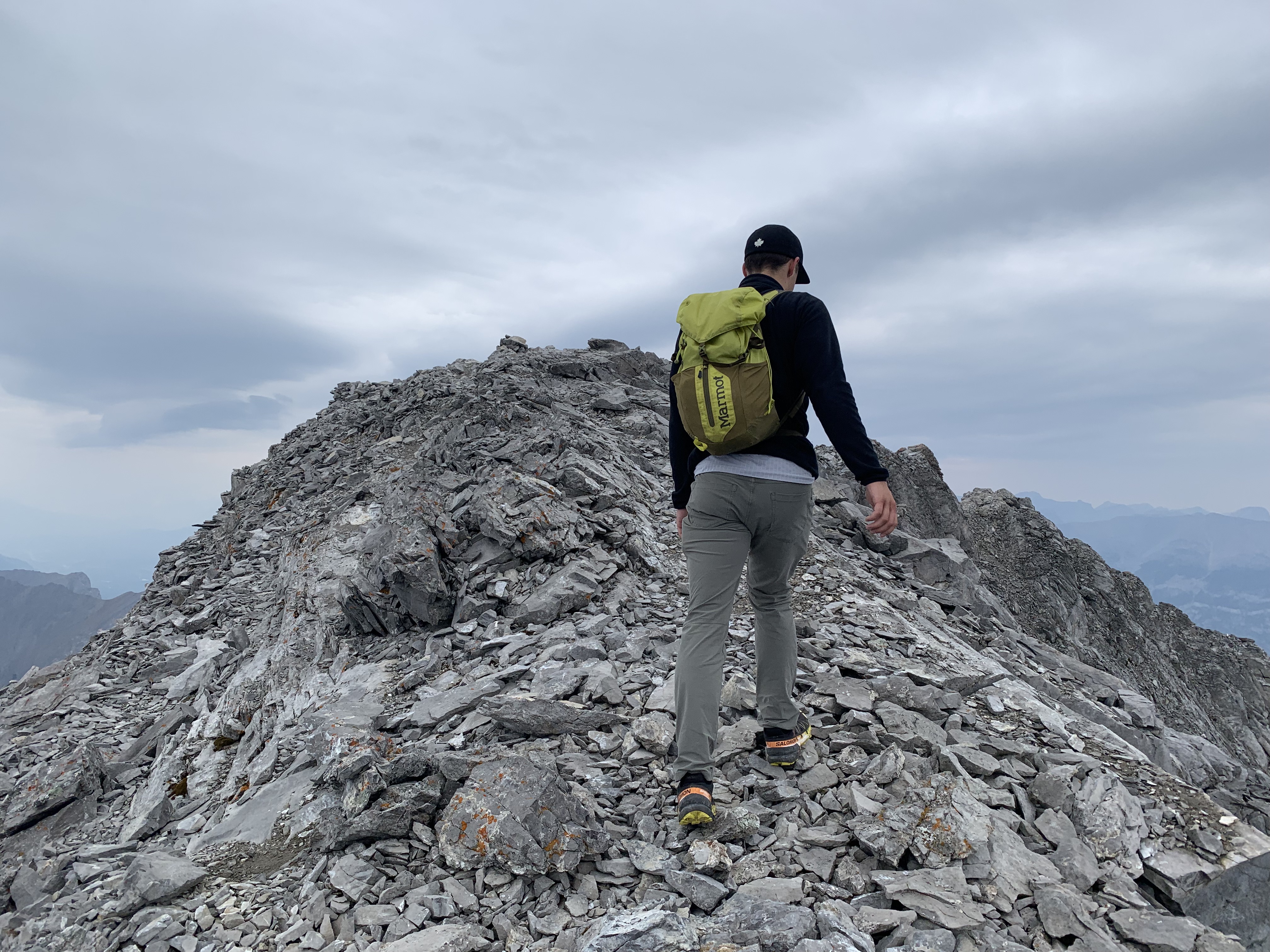 Our last few steps to the summit after a bit more straightforward scrambling on the ridge.