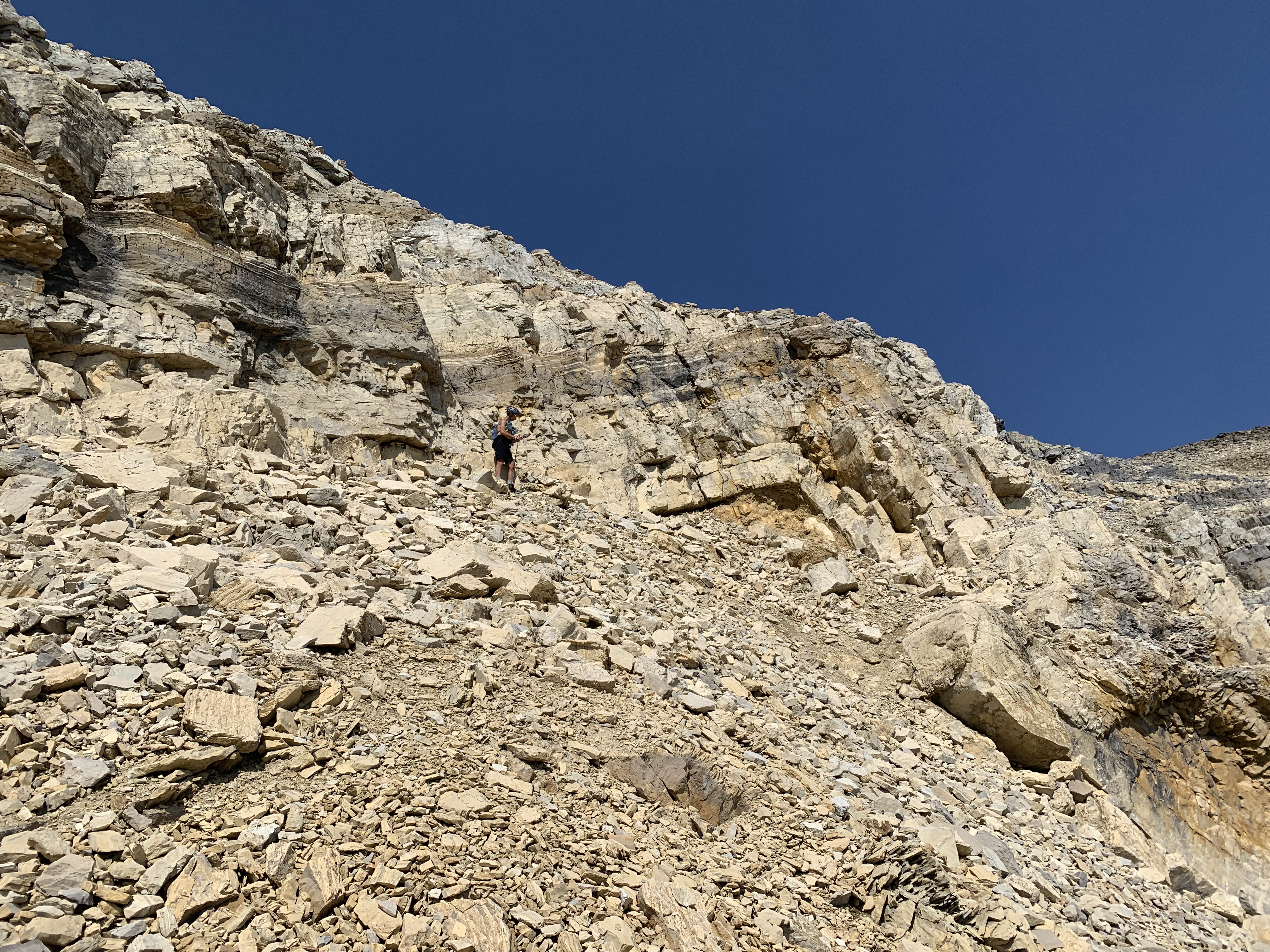 Our ascent route up Mount McArthur