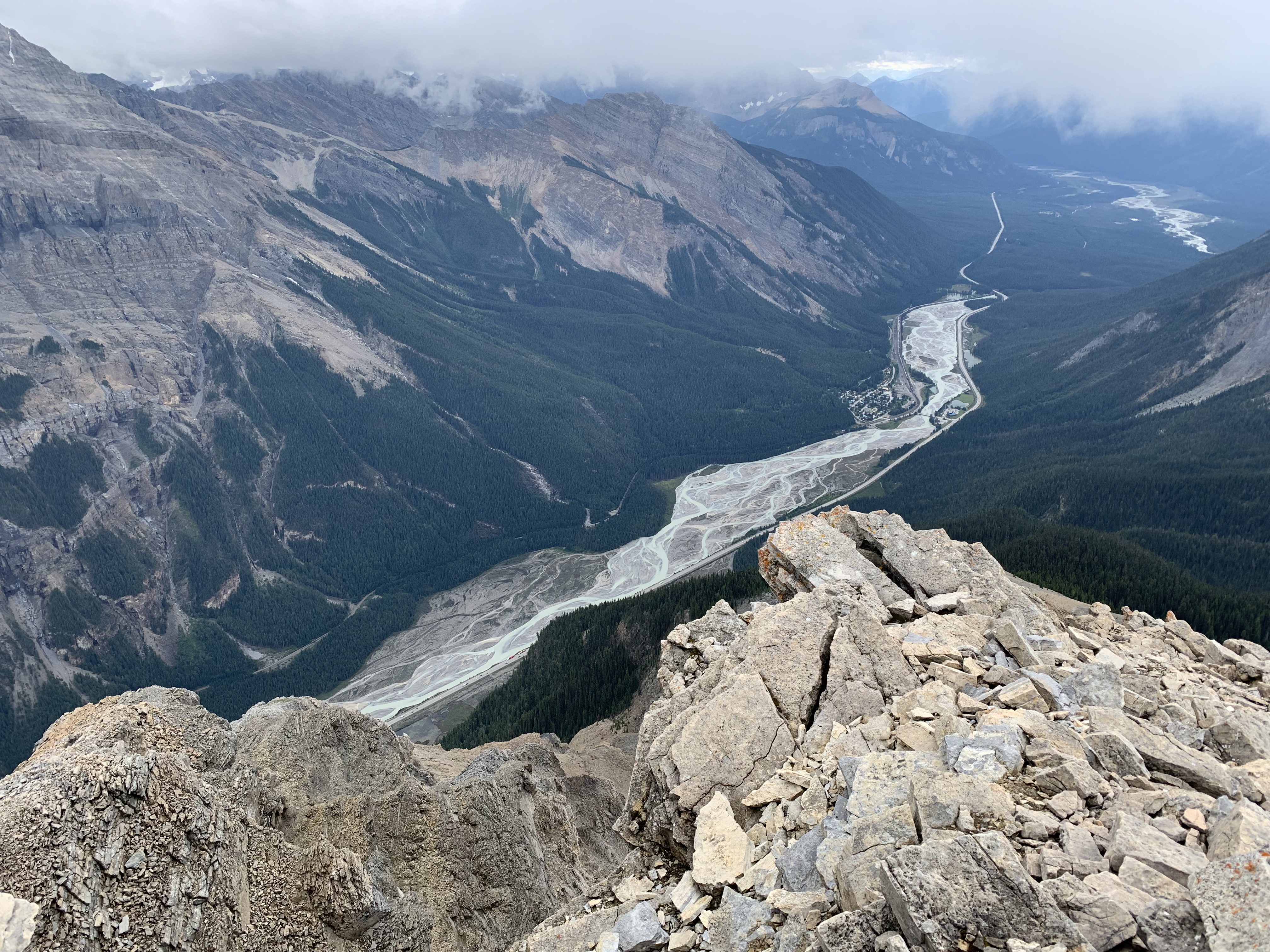 The Kicking Horse River from Mount Field