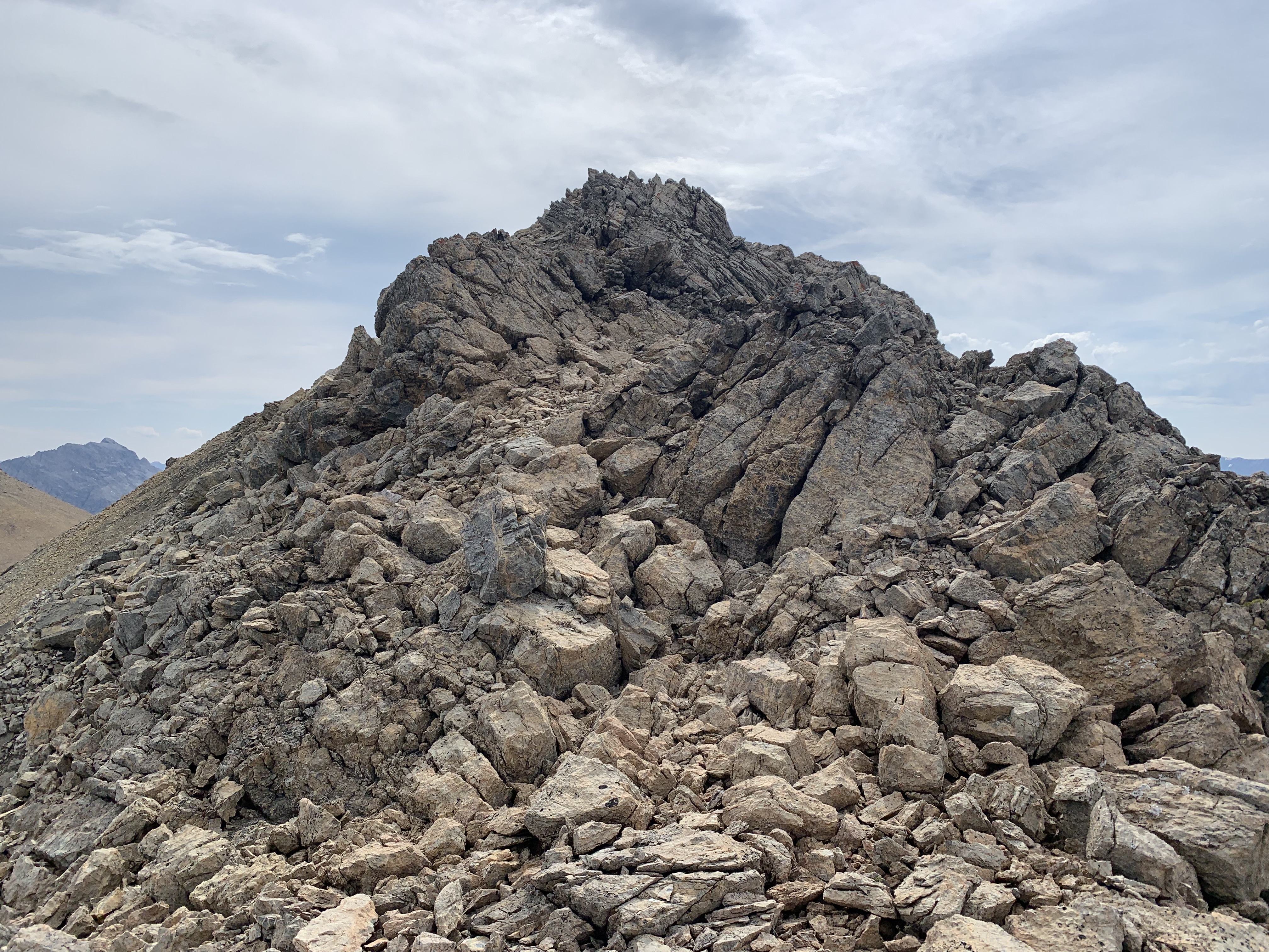 The summit ridge on Charlie Peak