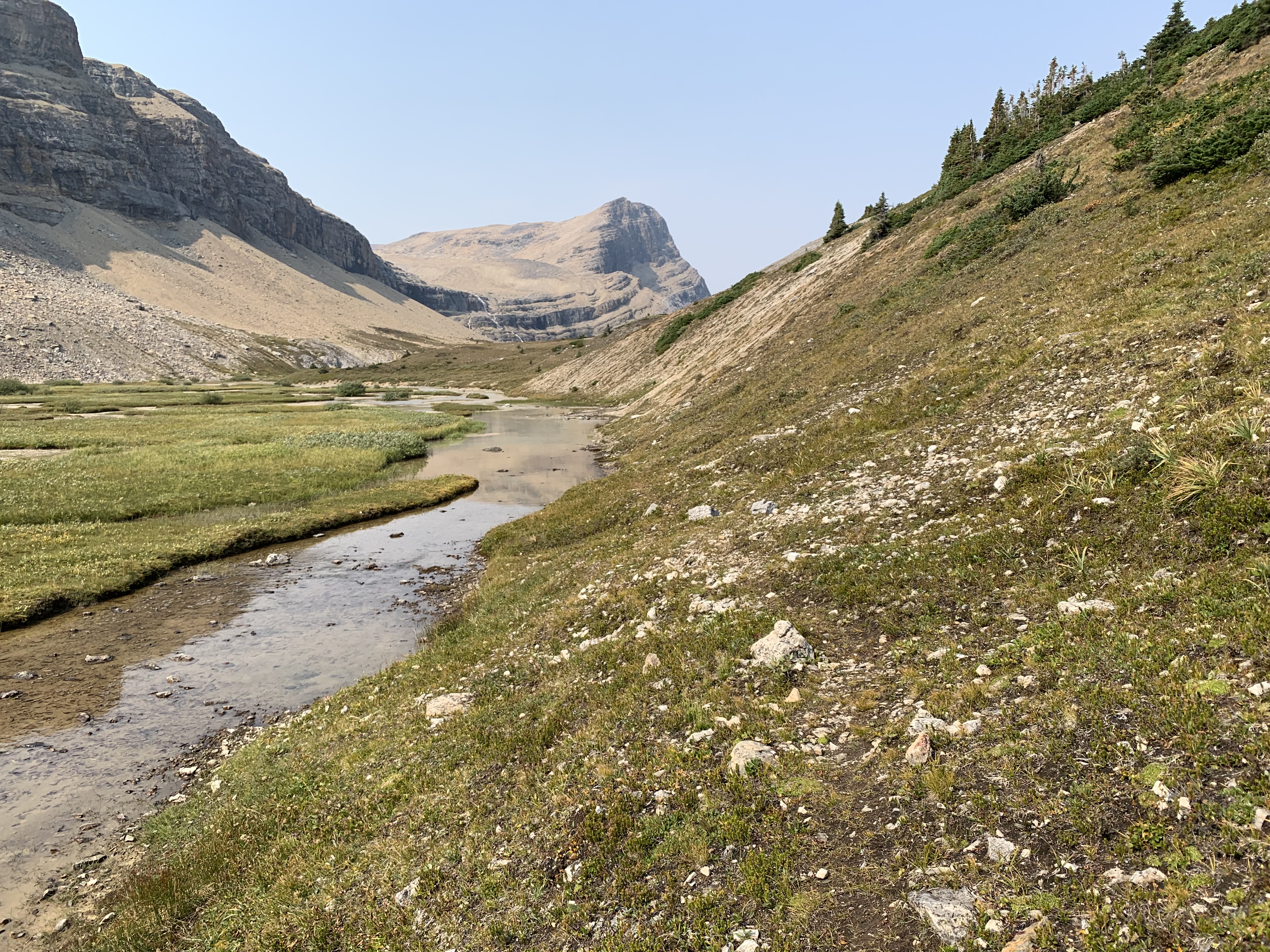 A traverse avoiding the Dolomite Creek