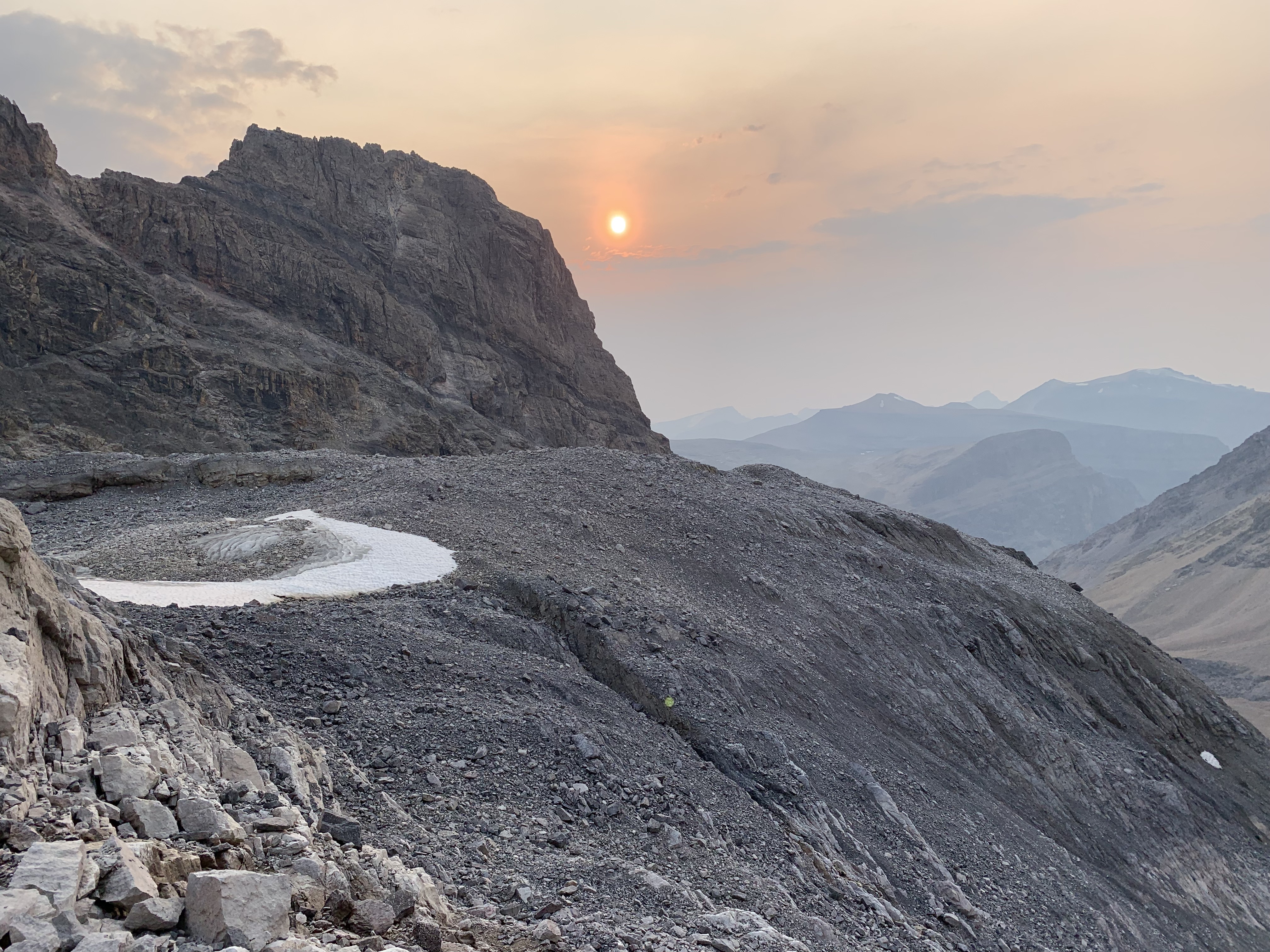 The red sun from Watermelon Peak