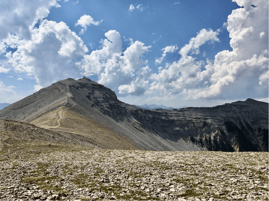 Looking back at the summit of Moose Mountain.