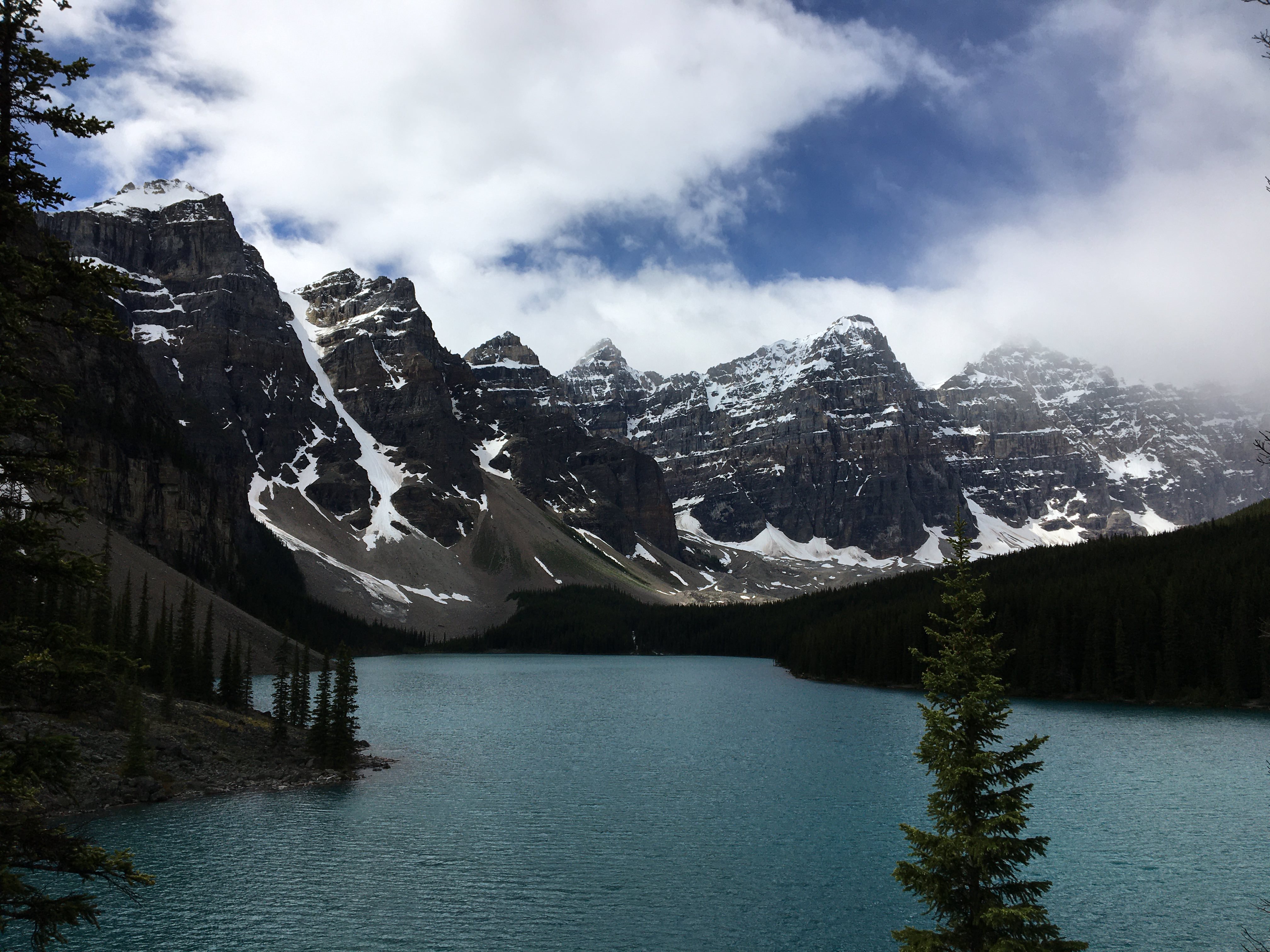 The iconic Moraine Lake is probably the most photographed lake in the world and it is located in Banff National Park