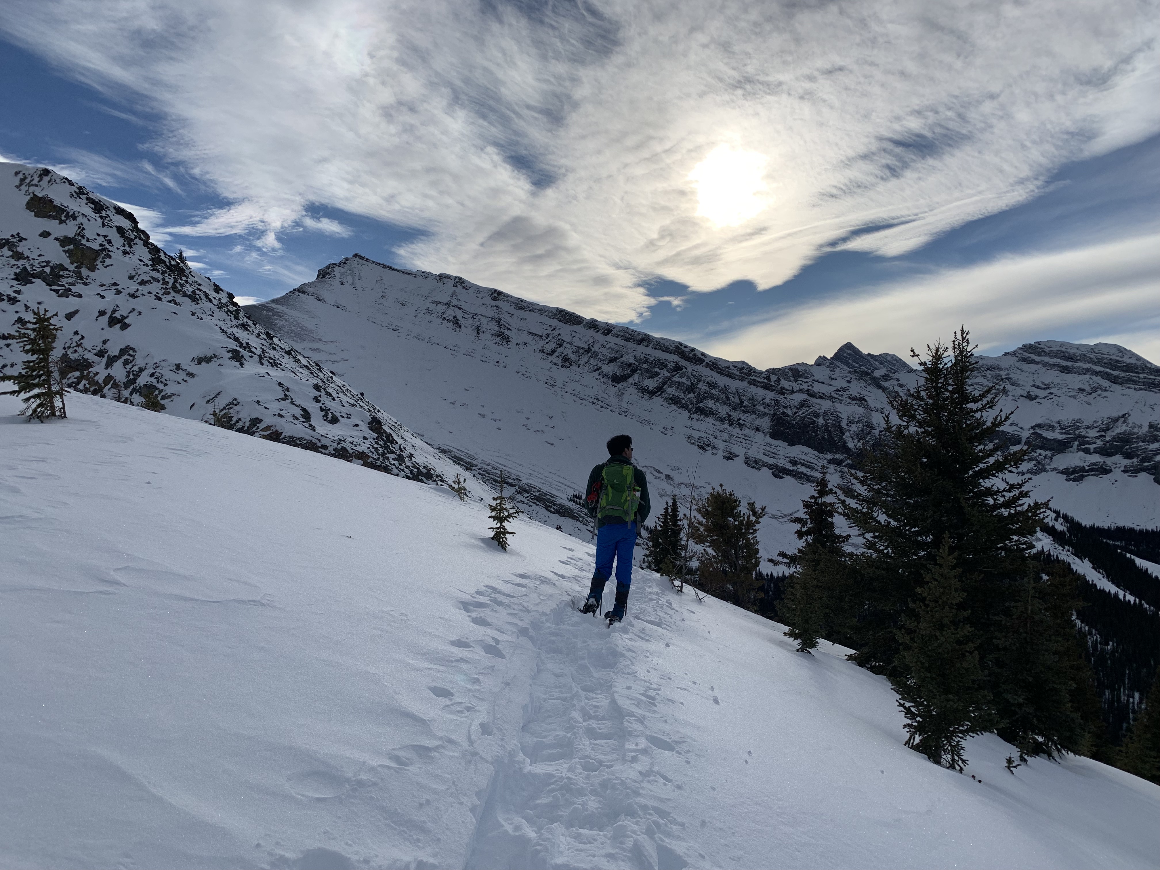 Snowshoeing on Red Ridge