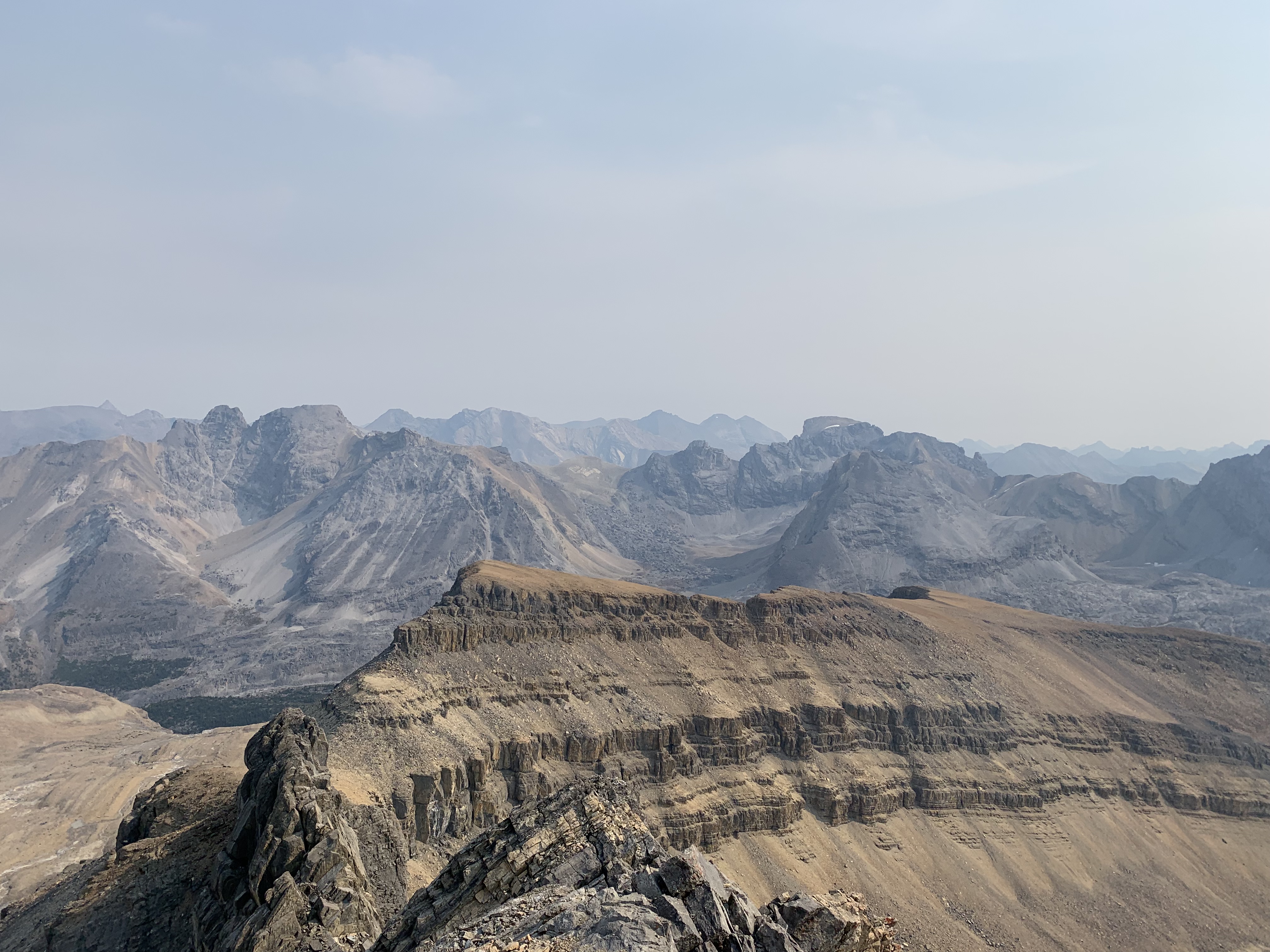 Watermelon Peak and Bobac Mountain from the summit of Cirque Peak