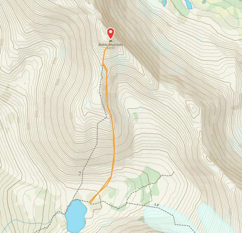 Bobac Mountain Gaia GPS route