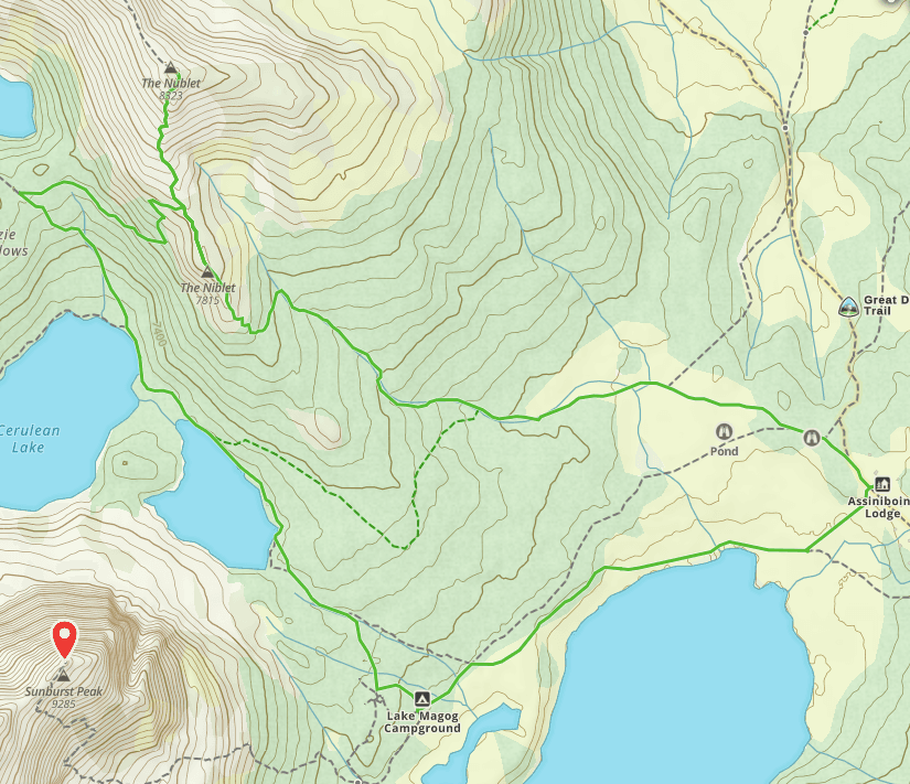 The Nublet and Lake Magog Loop Gaia GPS route